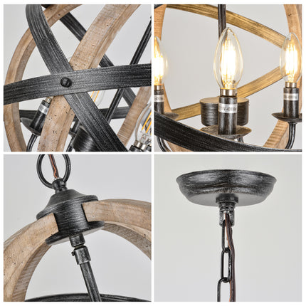 Adjustable Farmhouse Chandelier Chandeliers [TriadCommerceInc]   