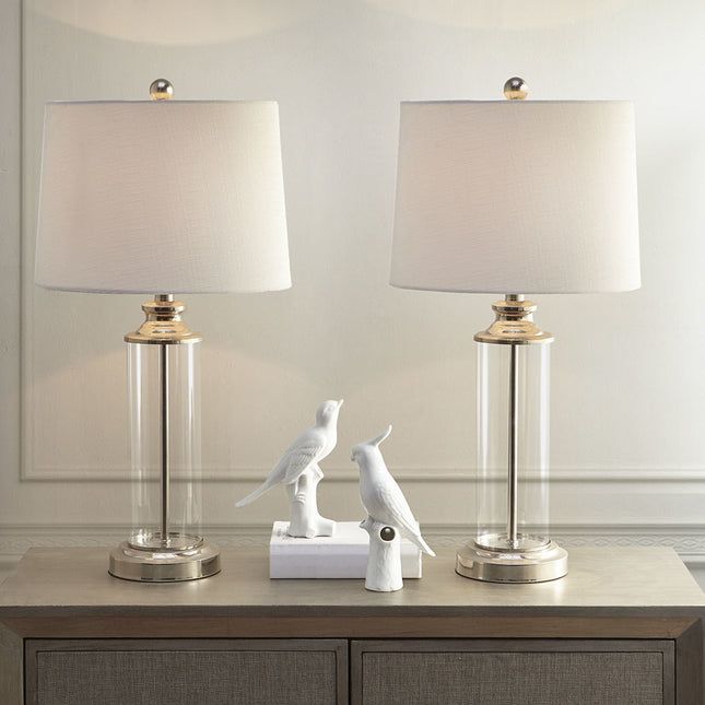 Clarity Glass Cylinder Table Lamp Table Lamps [TriadCommerceInc]   