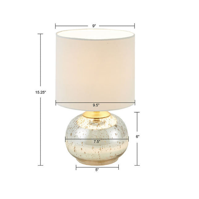 Saxony Metallic Glass Table Lamp Table Lamps [TriadCommerceInc]   