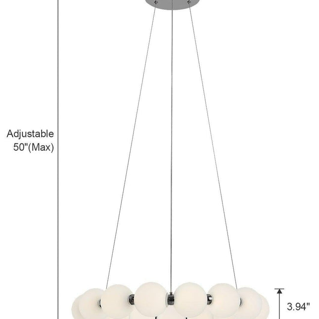 Acrylic Dimmable LED Cylinder Chandelie Chandeliers TriadCommerceInc   