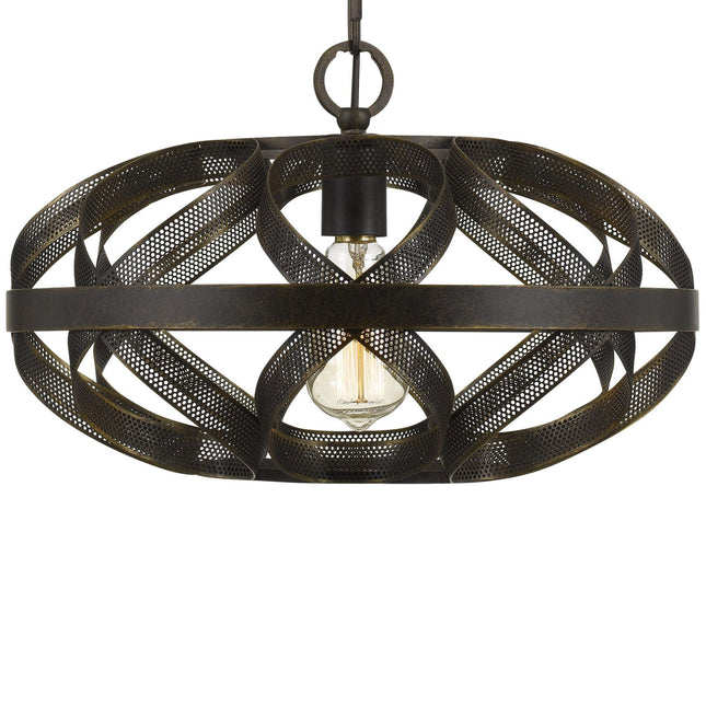 Mesh Design Pendant Fixture, Dark Bronze Pendant Lights TriadCommerceInc   