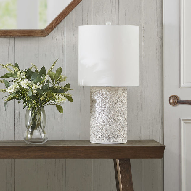 Ashbourne Embossed Table Lamp Table Lamps [TriadCommerceInc]   