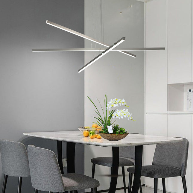 Minimalist Silver LED Pendant Light Chandeliers TriadCommerceInc   