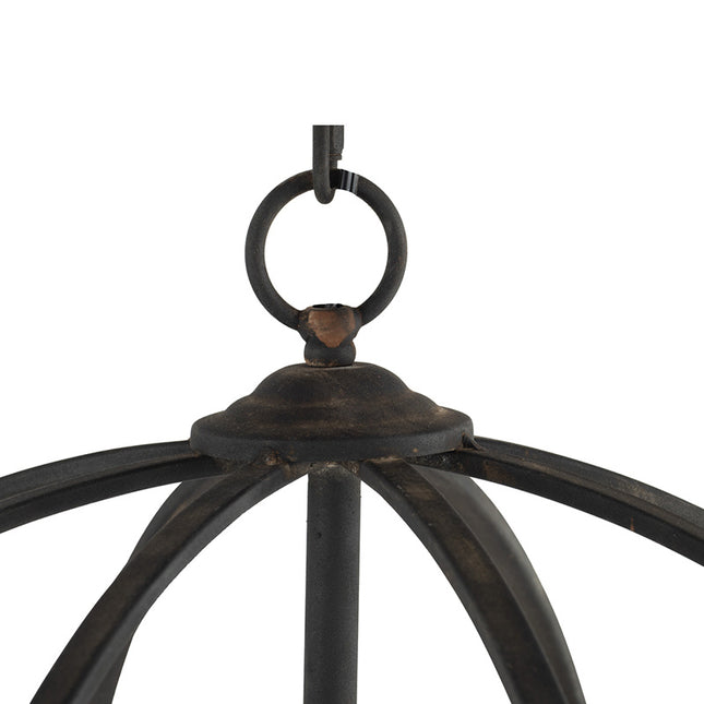 Malin Matte Black Iron Orb Chandelier Chandeliers TriadCommerceInc   