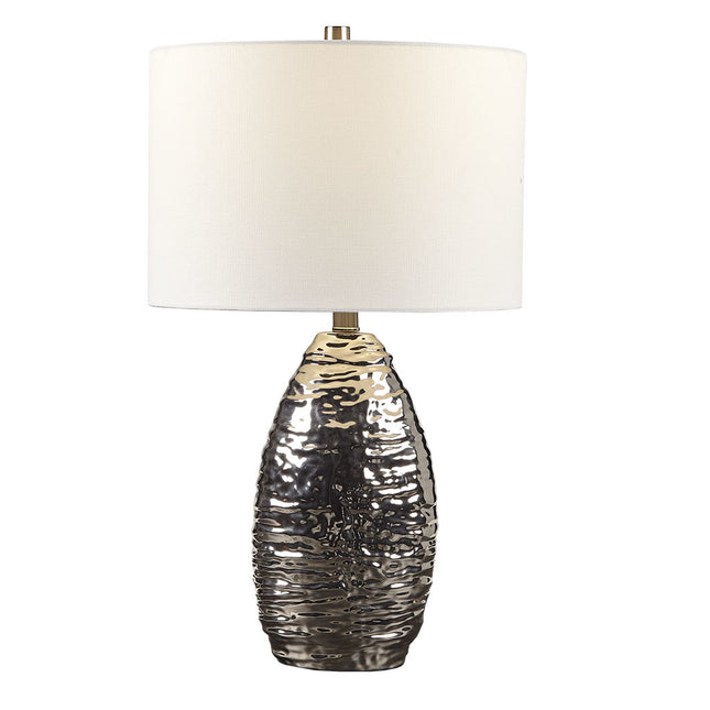 Oval Textured Ceramic Table Lamp Table Lamps [TriadCommerceInc]   