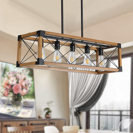 Harmonique 5-Light Rustic Farmhouse Chandelier Chandeliers TriadCommerceInc   