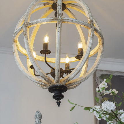 Farmhouse Globe Chandelier Chandeliers [TriadCommerceInc]   