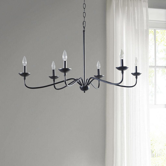 Brighton Farmhouse Metal Chandelier Chandeliers TriadCommerceInc   