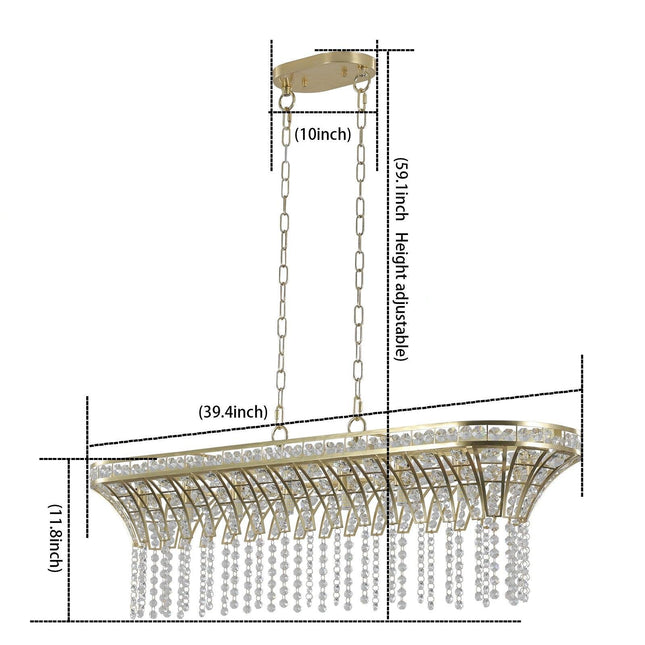 Champagne Oval Crystal chandelier Chandeliers TriadCommerceInc   