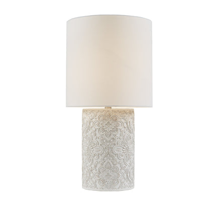 Ashbourne Embossed Table Lamp Table Lamps TriadCommerceInc   