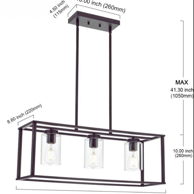 Isadora Bronze Cage Pendant with Glass Trio Chandeliers TriadCommerceInc   