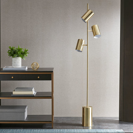 Gold Metal Tri-Light Lamp Floor Lamps TriadCommerceInc as Pic  