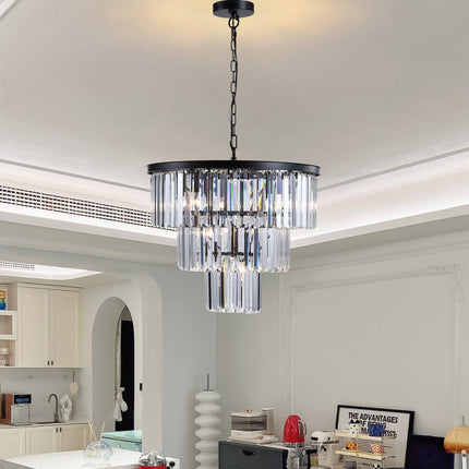 Black Luxury Crystal Chandelier Modern Chandeliers TriadCommerceInc   