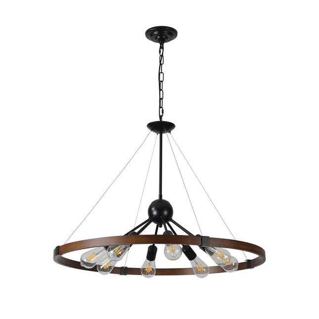 Retro Farmhouse Chandelier 8 Light Chandeliers TriadCommerceInc   