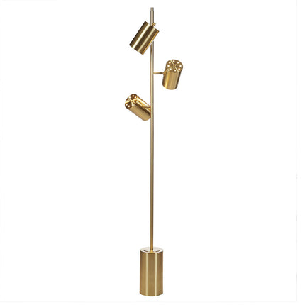 Gold Metal Tri-Light Lamp Floor Lamps TriadCommerceInc   