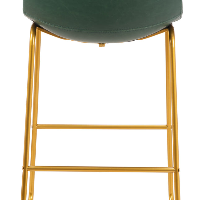 Augusta Barstool (Set of 2) Green & Gold Barstools TriadCommerceInc   