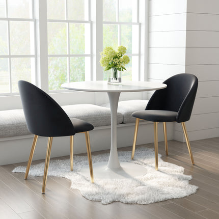 Cozy Dining Chair (Set of 2) Black & Gold Chairs TriadCommerceInc   