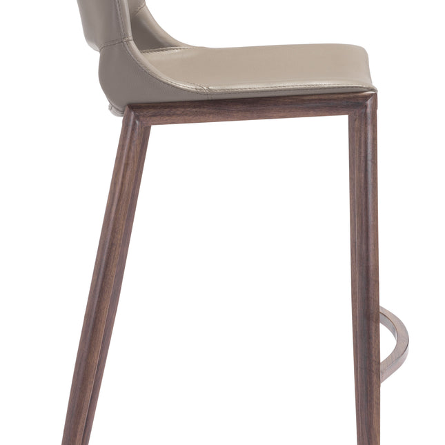 Ace Barstool (Set of 2) Brown & Walnut Barstools TriadCommerceInc   