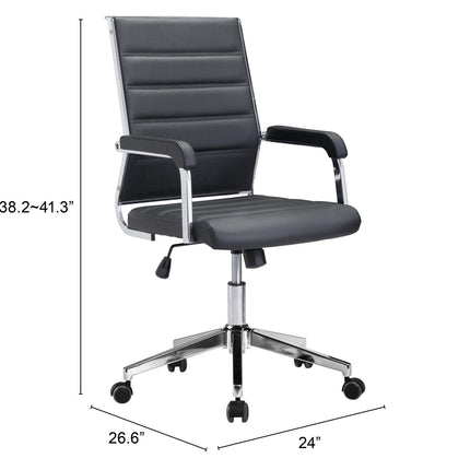 Liderato Office Chair Black Chairs [TriadCommerceInc]   