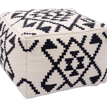 Lizardo Ottoman Beige & Black Ottomans [TriadCommerceInc] Default Title  