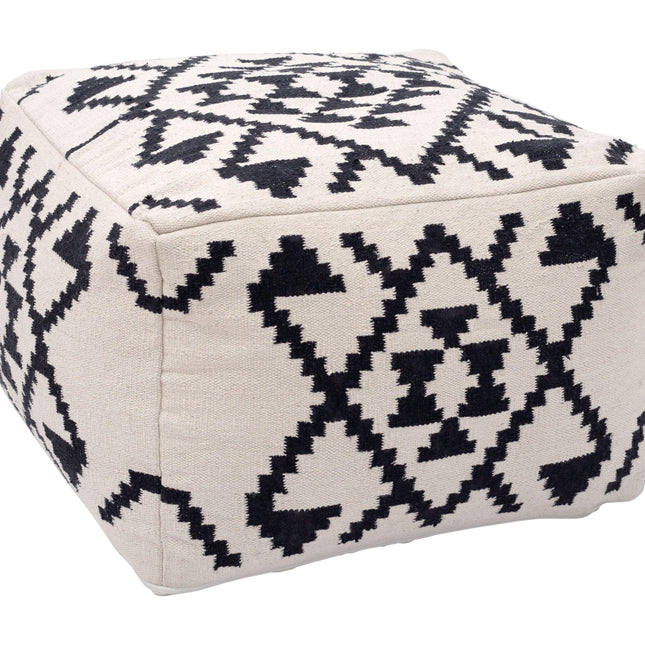 Lizardo Ottoman Beige & Black Ottomans TriadCommerceInc Default Title  