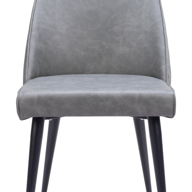 Silloth Armless Dining Chair (Set of 2) Gray Chairs TriadCommerceInc   