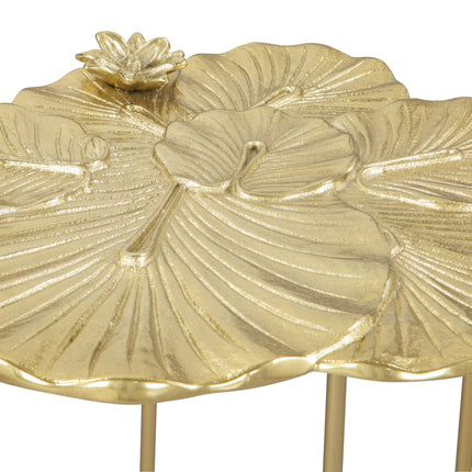 Lotus Side Table Gold Side Tables TriadCommerceInc   