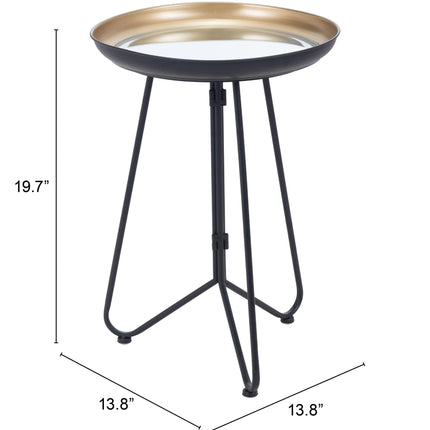 Foley Accent Table Gold & Black Accent tables TriadCommerceInc   