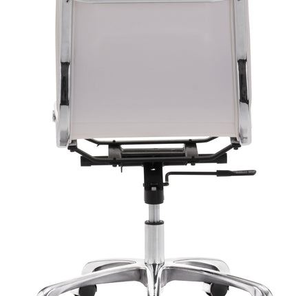 Lider Plus Armless Office Chair White Chairs TriadCommerceInc   