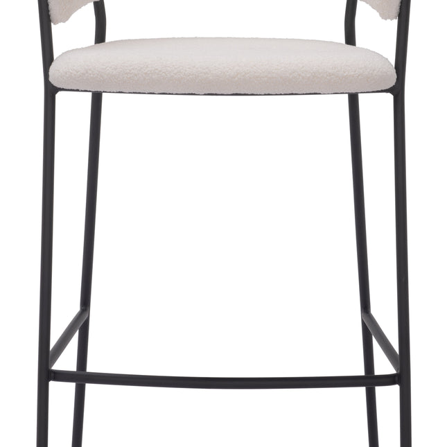 Josephine Barstool (Set of 2) Cream Barstools TriadCommerceInc   