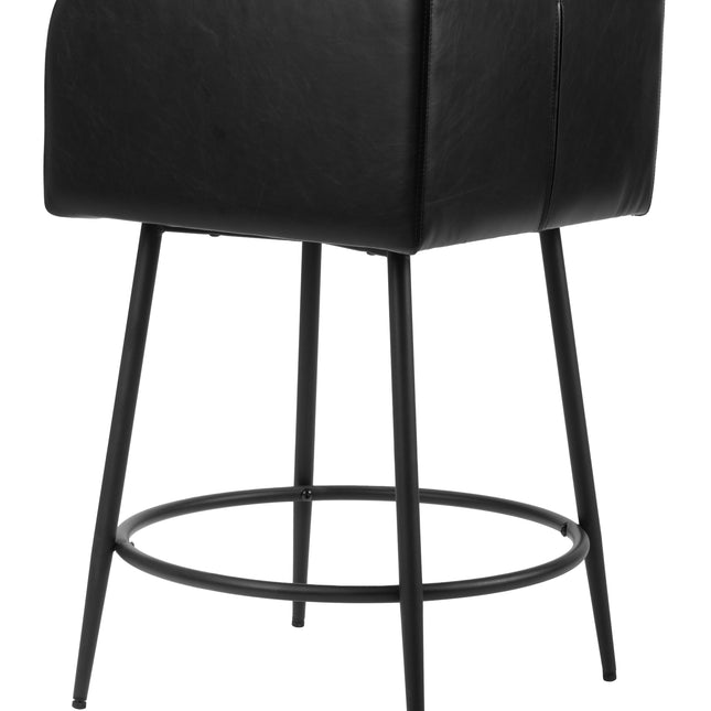 Horbat Counter Stool (Set of 2) Black Counter Stools TriadCommerceInc   