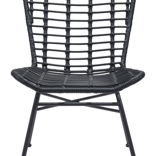 Lorena Dining Chair (Set of 2) Black Seating TriadCommerceInc   