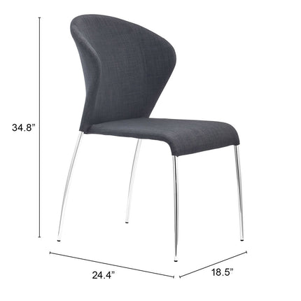 Oulu Dining Chair (Set of 4) Graphite Chairs TriadCommerceInc   