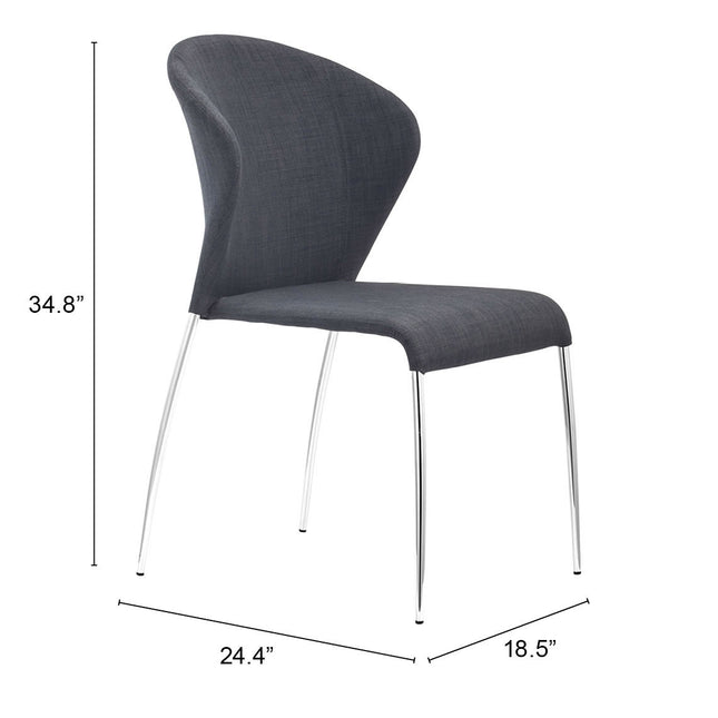 Oulu Dining Chair (Set of 4) Graphite Chairs TriadCommerceInc   