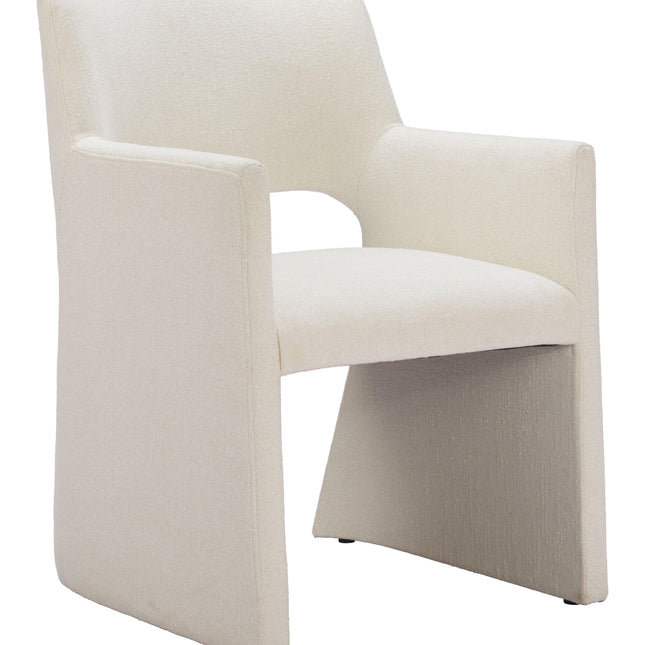 Minet Dining Chair Linen White Chairs TriadCommerceInc Default Title  