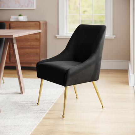 Maxine Dining Chair Black & Gold Chairs TriadCommerceInc   