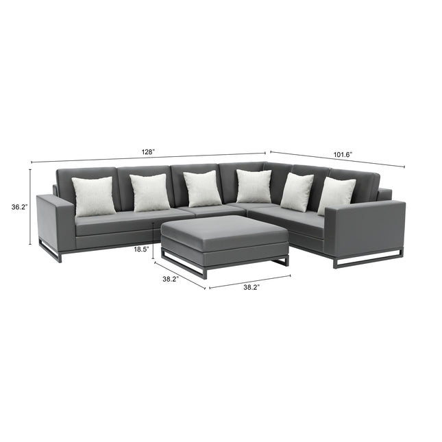 Corona del Mar Modular Sectional Set Graphite Seating [TriadCommerceInc]   