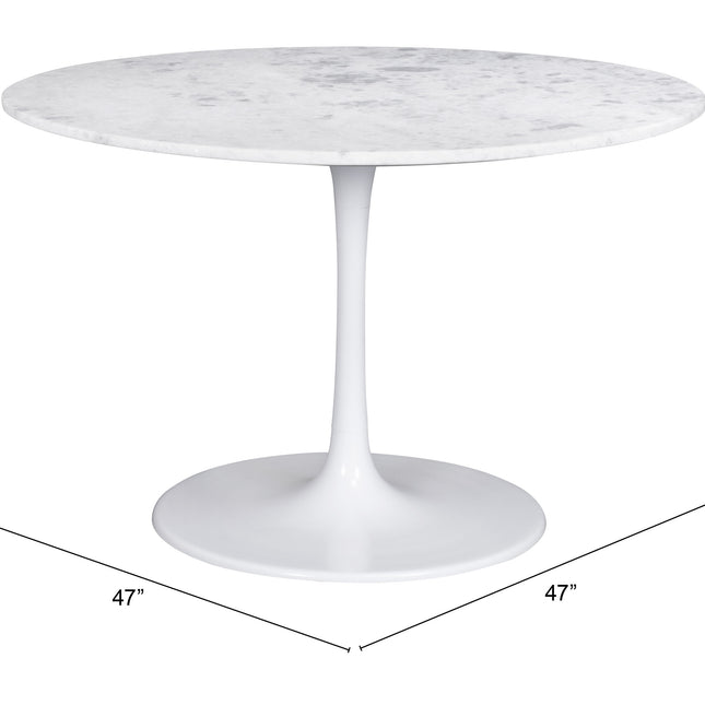 Phoenix Dining Table White Tables TriadCommerceInc   