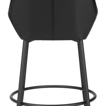 Vila Counter Stool (Set of 2) Black Counter Stools [TriadCommerceInc]   