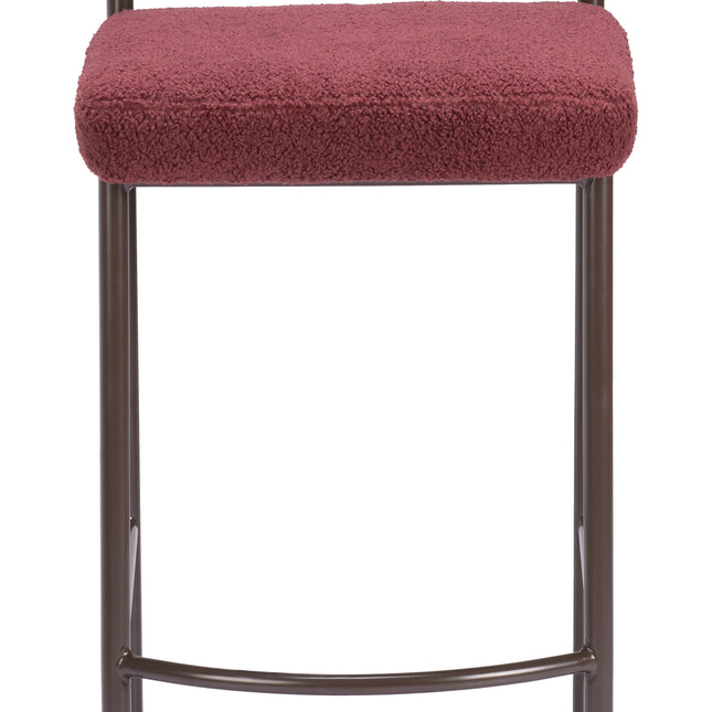 Livorno Barstool (Set of 2) Red & Bronze Barstools TriadCommerceInc   