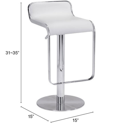 Equino Barstool White Barstools [TriadCommerceInc]   