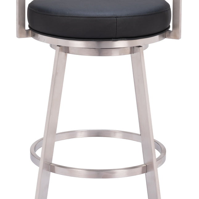 Gimsby Swivel Barstool Black Barstools TriadCommerceInc   