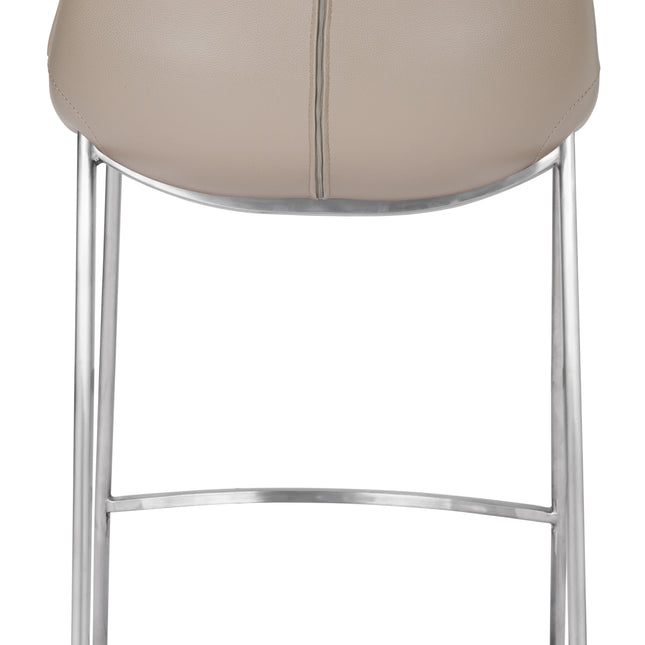 Magnus Counter Stool (Set of 2) Brown & Silver Counter Stools TriadCommerceInc   