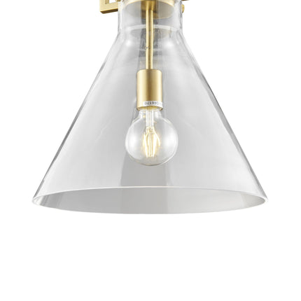 Helios Crystal & Gold LED 1 light Pendant Pendant Lights [TriadCommerceInc]   