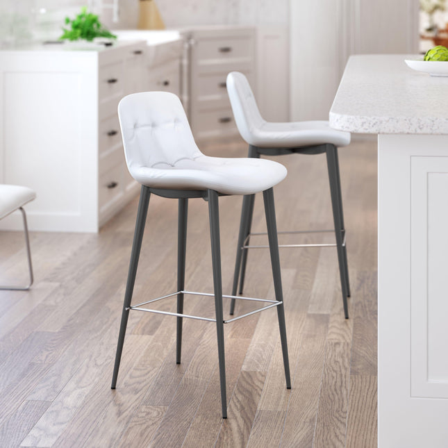 Tangiers Barstool (Set of 2) White Barstools TriadCommerceInc   