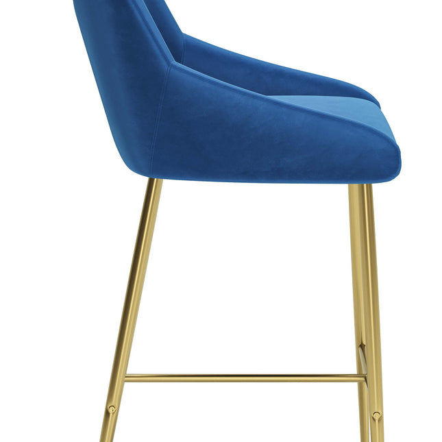 Madelaine Counter Stool Navy Blue & Gold Counter Stools TriadCommerceInc   