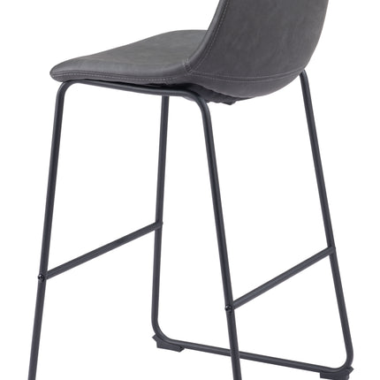 Smart Barstool (Set of 2) Charcoal Barstools [TriadCommerceInc]   