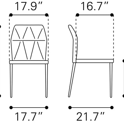 Revolution Dining Chair (Set of 4) Black Chairs TriadCommerceInc   