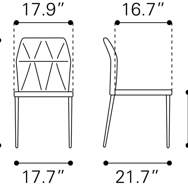 Revolution Dining Chair (Set of 4) Black Chairs TriadCommerceInc   