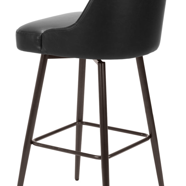 Keppel Swivel Barstool Black & Bronze Barstools TriadCommerceInc   